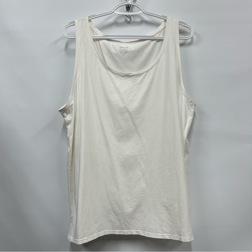 Pure Jill xl Pima easy tank White Sleeveless layering Top